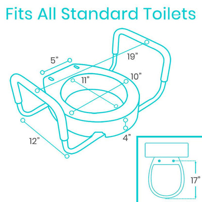 Toilet Seat Riser with Arms