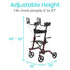 Upright Rollator - Walker with Foldable Transport Seat